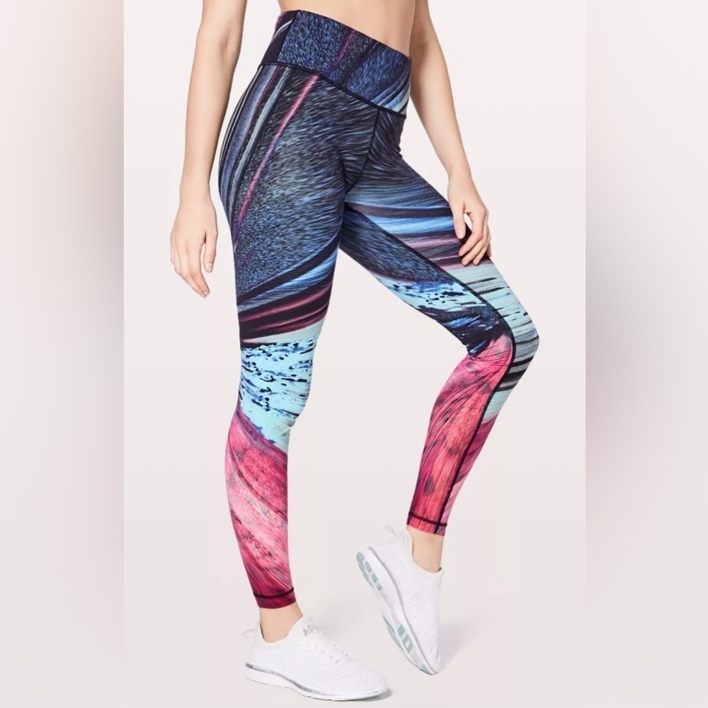 Lululemon Speed Wunder Mid Rise Tights - Nulux Electrobeam